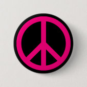 Roze Vredesteken Button (Voorkant)