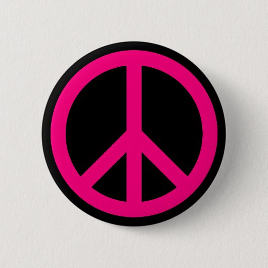 Roze Vredesteken Button (Voorkant)