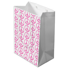 Roze Vredesteken Cadeaupapier Medium Cadeauzakje