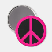 Roze Vredesteken Magneet (Voorkant / Achterkant)