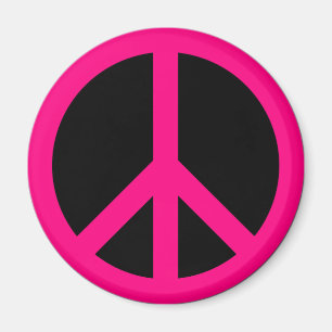 Roze Vredesteken Magneet