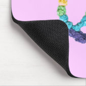 Roze vredesteken muismat (Hoek)