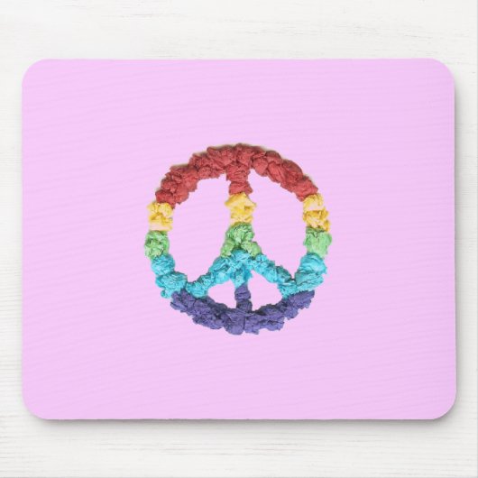 Roze vredesteken muismat (Voorkant)