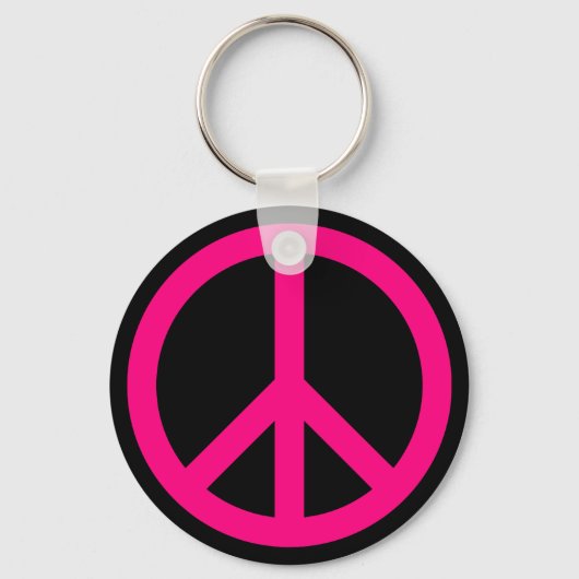 Roze Vredesteken Sleutelhanger (Voorkant)