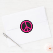 Roze Vredesteken Sticker (Envelop)