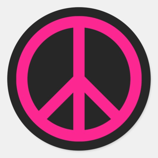 Roze Vredesteken Sticker (Voorkant)
