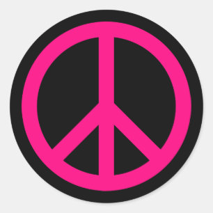 Roze Vredesteken Sticker