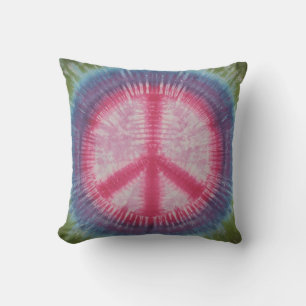 Roze Vredesteken Tie Dye American MoJo Kussen