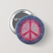 Roze Vredesteken Tie Dye Button (Voorkant /achterkant)