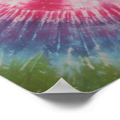 Roze Vredesteken Tie Dye Poster (Hoek)