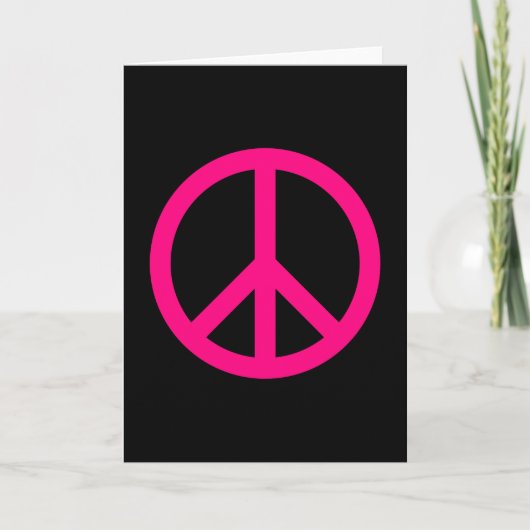Roze Vredestekenkaart Kaart (Voorkant)