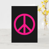Roze Vredestekenkaart Kaart (Gele Bloem)