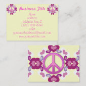 Roze vredestroepen en Visitekaartjes van het hart (Voorkant / Achterkant)