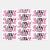 Roze Vreugde met bessen Kerstvakantie foto Inpakpapier Vel (Voorkant 3)