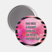 Roze vrienden bij Book Club Magneet (Voorkant / Achterkant)