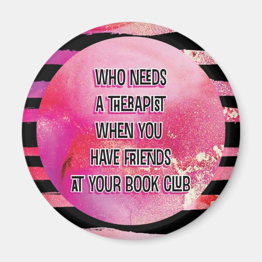 Roze vrienden bij Book Club Magneet (Voorkant)