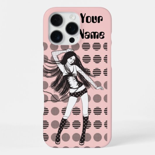 roze vriendin danser iPhone hoesje (Achterkant)