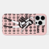 roze vriendin danser iPhone hoesje (Achterkant horizontaal)