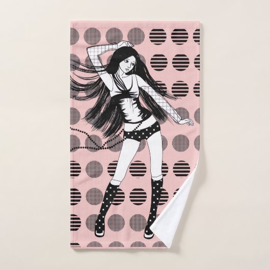 roze vriendin danseres handdoek (Handdoek)