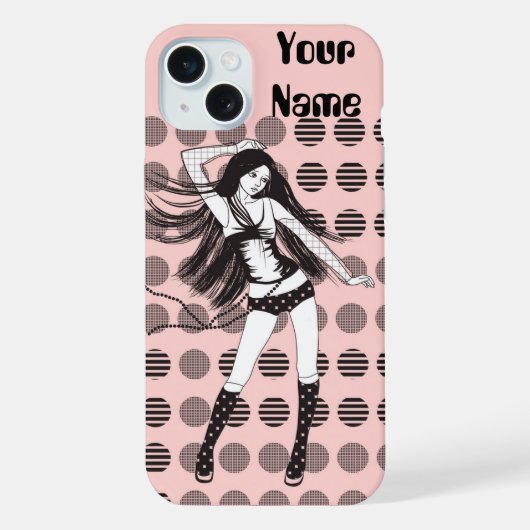 roze vriendin danseres iPhone hoesje (Achterkant)