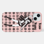 roze vriendin danseres iPhone hoesje (Achterkant horizontaal)