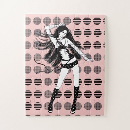 roze vriendin danseres legpuzzel (Verticaal)