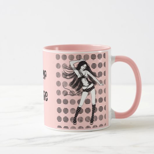 roze vriendin danseres mok (Rechts)