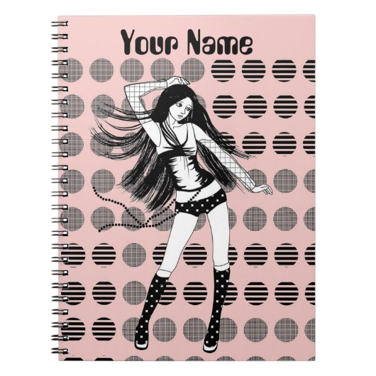 roze vriendin danseres notitieboek (Voorkant)