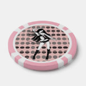roze vriendin danseres poker chips (Enkel)