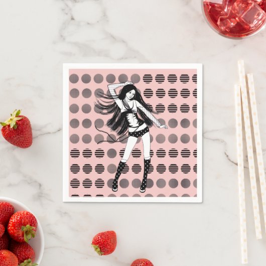 roze vriendin danseres servet (Insitu)