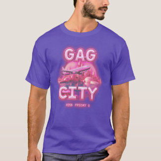 roze vrijdag 2 grap stad meisje t-shirt