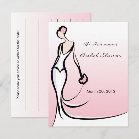 Roze Vrijgezellenfeest Advice Kaarten (Voorkant / Achterkant)