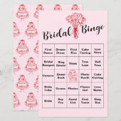 Roze Vrijgezellenfeest Bingo Spel - Leuke Feestact (Voorkant / Achterkant)