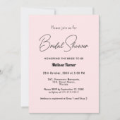 Roze Vrijgezellenfeest Calligrafie Script Kaart (Voorkant)