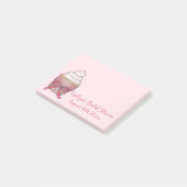 Roze Vrijgezellenfeest Cupcake Cake Post Post-it® Notes (Schuin)