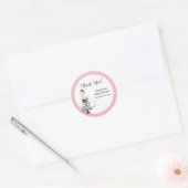 Roze Vrijgezellenfeest Dank u Stickers (Envelop)