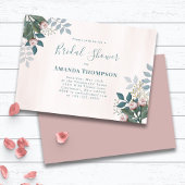 Roze Vrijgezellenfeest Elegante Bloemen Custom Kaart