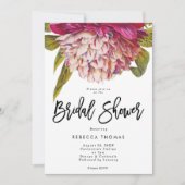 roze  vrijgezellenfeest florale griep kaart (Voorkant)