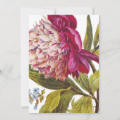 roze  vrijgezellenfeest florale griep kaart (Achterkant)