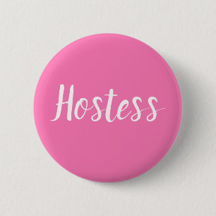 Roze Vrijgezellenfeest Gifts Weddings Button