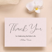 Roze Vrijgezellenfeest Hartelijk dank Bedankkaart