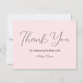 Roze Vrijgezellenfeest Hartelijk dank Bedankkaart (Voorkant)