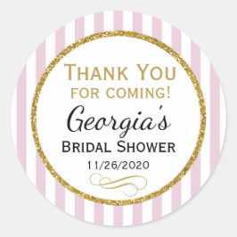 Roze Vrijgezellenfeest Hartelijk dank voor uw favo Ronde Sticker