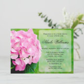 Roze Vrijgezellenfeest Hydrangea Blossom Kaart (Staand voorkant)