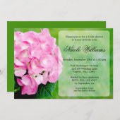 Roze Vrijgezellenfeest Hydrangea Blossom Kaart (Voorkant / Achterkant)