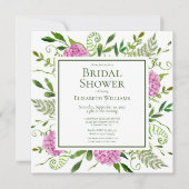 Roze Vrijgezellenfeest Hydrangeas Kaart (Voorkant)