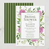 Roze Vrijgezellenfeest Hydrangeas Kaart (Voorkant / Achterkant)