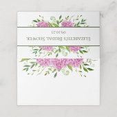 Roze Vrijgezellenfeest Hydrangeas Plaatskaartje (Buitenkant ongevouwen)