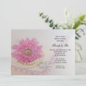 Roze Vrijgezellenfeest, kant en ringen Kaart (Staand voorkant)