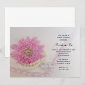 Roze Vrijgezellenfeest, kant en ringen Kaart (Voorkant / Achterkant)